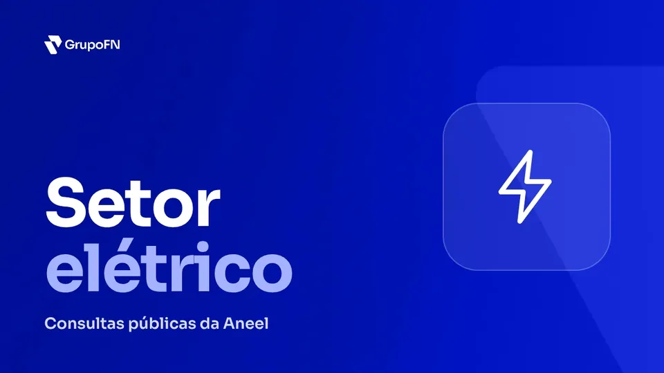Arte do Grupo FN com o texto setor elétrico e o ícone de energia