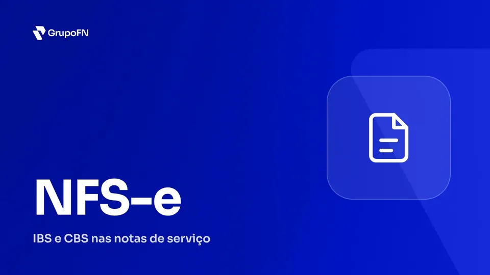 Arte do Grupo FN com o texto NFS-e e o ícone de documento